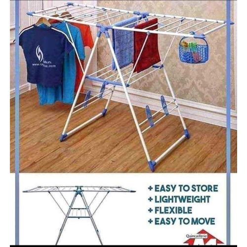Portable Assembled Clothe Rack - Eco-Friendly, portable, can be used outdoors or indoors, sturdy.