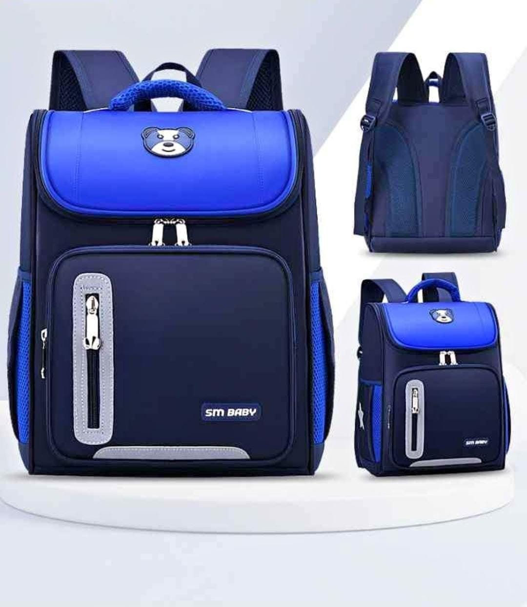 School Bag. 🎒 SM Baby School Backpack – Small, Medium & Large Sizes 🏫 BLUE, 💪 Durable and lightweight – easy for kids to carry, Multiple compartments for books, stationery, and essentials.