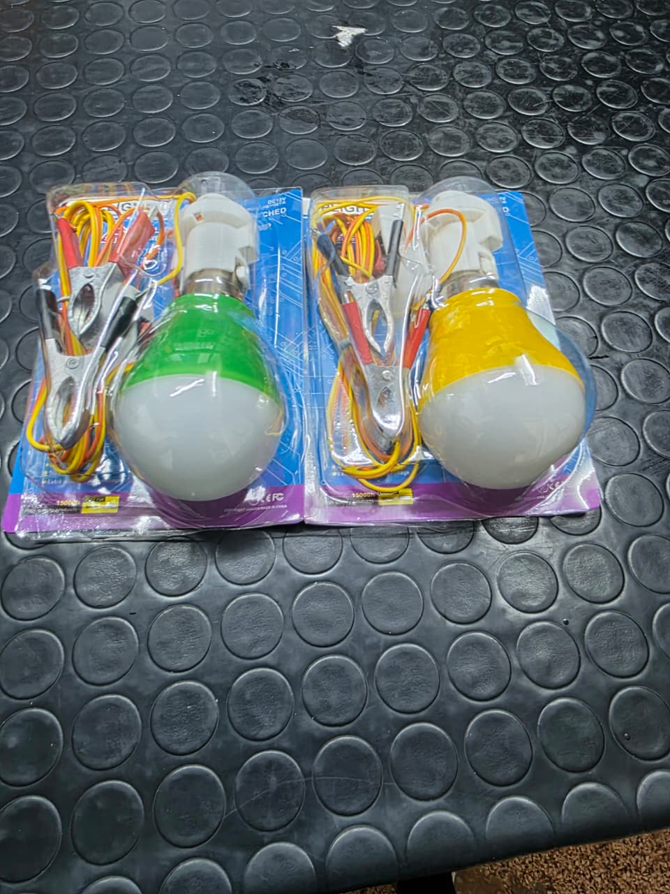 12V Rechargeable LED Bulb with Crocodile Clips – Emergency & Outdoor Lighting, Comes with crocodile clips for easy battery connection, Ideal for power outages, camping & outdoor use.