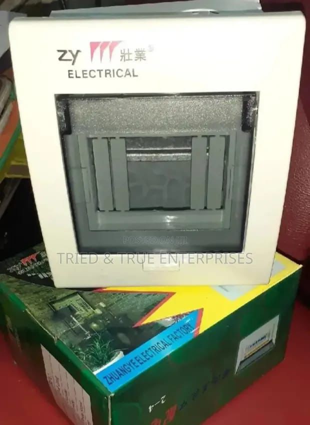 ZY Electrical Consumer Unit / Distribution Box – 2 to 6 Way Circuit Protection Panel, Durable ABS plastic enclosure with transparent cover for easy monitoring, 2 to 6-way options.