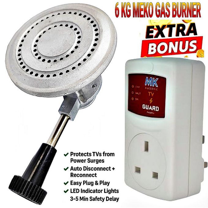 MEKO STAINLESS 6KG MEKO GAS BURNER & MK TV GUARD