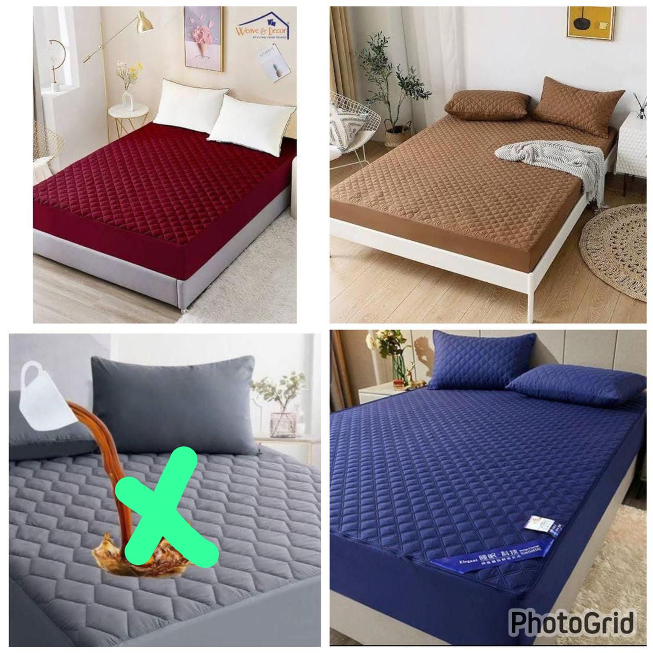 4x6, 5x6, 6x6 Waterproof Matress Protector and Cover Quilted Waterproof Mattress Cover Protectors Dustproof Mattress Protectors