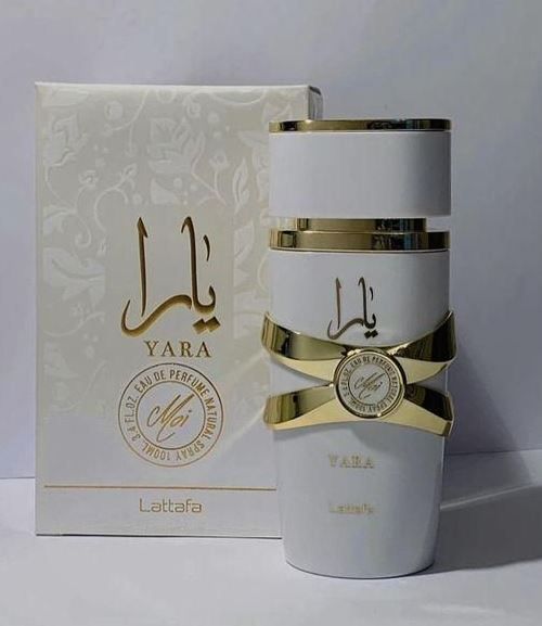 Lattafa White Yara- Yara exquisite high-end Arabic perfume Yara Moi Eau de Parfum Spray for Women and Men, Top notes: Heliotrope,Orchid, Tangerine Middle notes: Gourmand accord, Tropical fruits Base n
