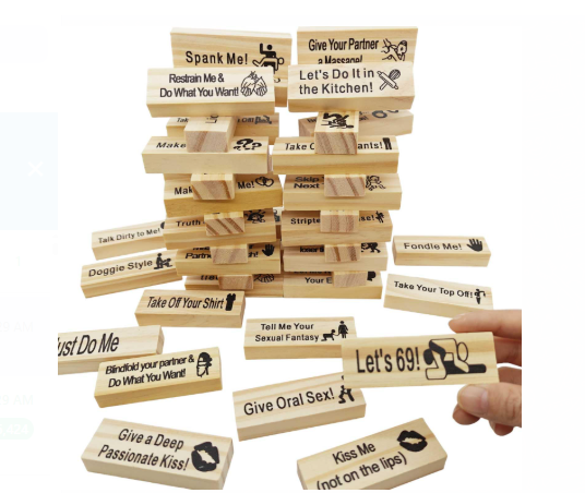 Jenga COUPLES JENGA, LOVERS GAME ,Couples game jenga building block naughty block tower adult game