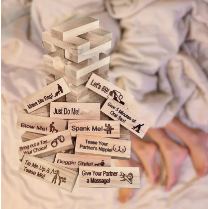 Jenga COUPLES JENGA, LOVERS GAME ,Couples game jenga building block naughty block tower adult game