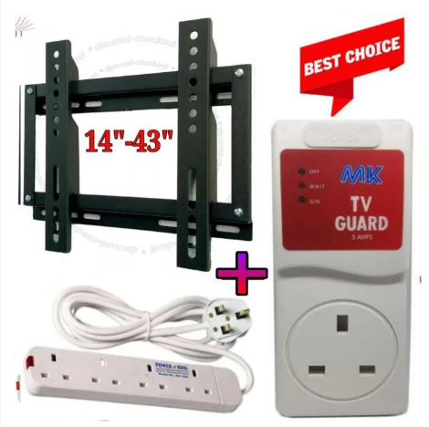 TV Wall mount 14-43 inch TV wallmount and free TV guard + Extension 4 way extension limited offer ,TV guard,4 way extension,wall mount 14-43 inch TV, wall mounting bracket
