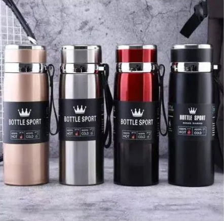 800ml SUS 304 Stainless Steel Vacuum Flask - Double Wall Insulated Water Bottle for Hot & Cold Drinks - Leakproof Travel Thermos for Coffee, Tea, Water