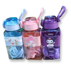 Kids Water Bottle – Leak-Proof, BPA-Free & Durable – Cartoon Design with Straw & Handle – Perfect for School, Travel & Outdoor Use – 600ml Capacity