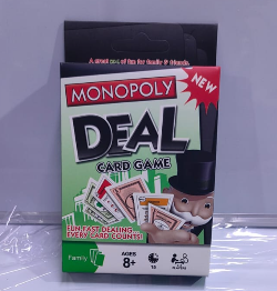 Monopoly deal card game, playing cards. Thinking cards Monopoly card game.