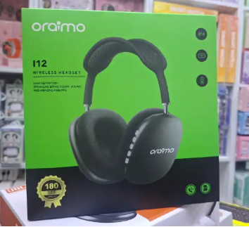 Oraimo i12 Wireless Headset – Super Bass Wireless Bluetooth Headphones With Microphone and Noise Cancellation Gaming Headset Stereo HiFi Earphones- (Random of Black, white, green and Pink)