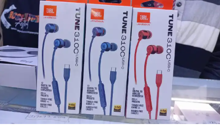 JBL SuperBass Type-C Earphones - Wired USB-C Headphones with Deep Bass, In-Line Microphone & Remote, Noise Isolation for Smartphones, Tablets & Laptops