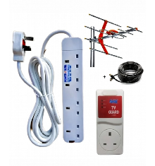 Accessories TVGuard, TV Guard for Digital Smart AndroidTV With EXTRA BONUS 4 WAY POWER EXTENSION, 
DIGITAL Smart Android TV, Aerial  Antenna AND COAXIAL CABLE.