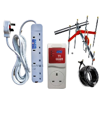 Accessories TVGuard, TV Guard for Digital Smart AndroidTV With EXTRA BONUS 4 WAY POWER EXTENSION, 
DIGITAL Smart Android TV, Aerial  Antenna AND COAXIAL CABLE.