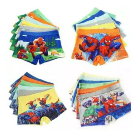 6 PCS Cartoon Themed Kids Boxers - Soft Cotton Boys Underwear Briefs with Fun Prints (Cars, Dinosaurs, Superheroes) - Comfortable Elastic Waistband for Daily Wear
4.8
6 PCS Cartoon Themed Kids Boxers