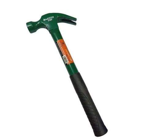 Professional Steel Claw Hammer (Nyundo) - Forged Carbon Steel Head for Pulling & Inserting Nails - Comfortable Non-Slip Grip Handle - 16oz / 450gProfessional Steel Claw Hammer (Nyundo) - Forged Carbon