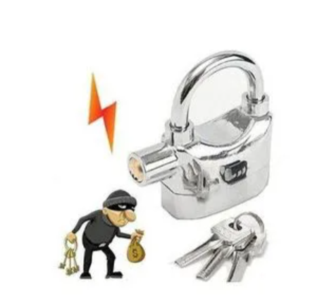 Tuff Kinbar Alarm Lock maximum security with 3 keys Security Padlock with Loud 120dB Alarm - Anti-Theft Lock for Gates, Lockers, Storage Units & Travel Luggage