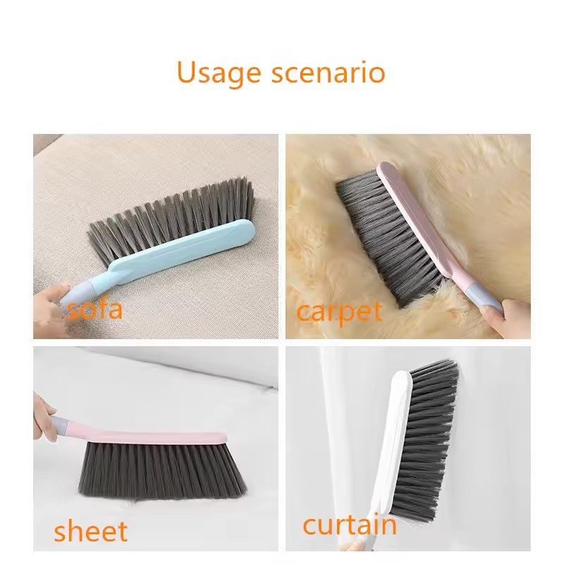 1PC  Bed Sweeping Brush Household Bedroom Cleaning Artifact Long Handle Sofa Carpet Dusting Soft Bristle Brush Cute Bed Broom