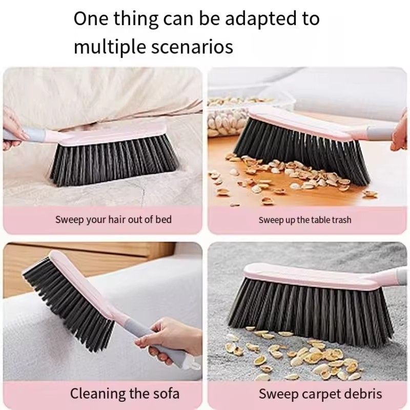 1PC  Bed Sweeping Brush Household Bedroom Cleaning Artifact Long Handle Sofa Carpet Dusting Soft Bristle Brush Cute Bed Broom