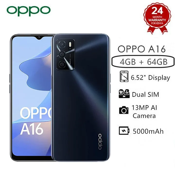 Oppo A16k Display 6.52inch 64GB + 4GB RAM (Dual SIM) 4230mAh Smart Phone