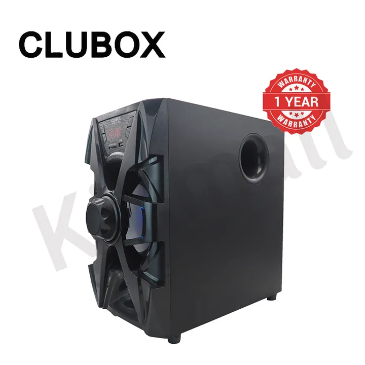 CLUBOX 3.1CH X-Base Woofer HI-FI BT Speaker Systems AC/DC Subwoofer Home Audio System 12000W with Remote Control Bluetooth FM U TC-1303