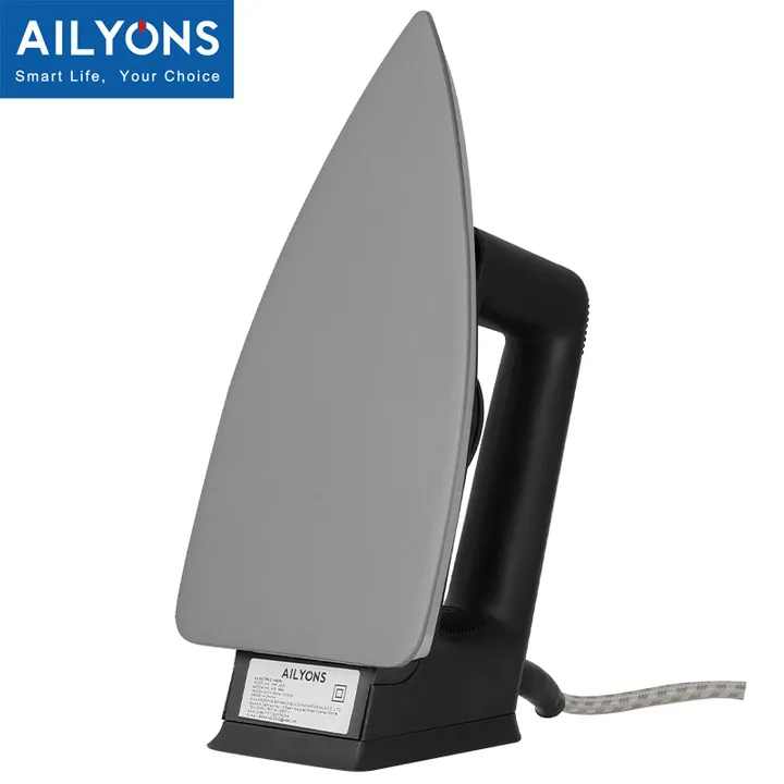 AILYONS Deluxe Dry Iron Box - HD199A Stainless Steel Bottom Plate Black