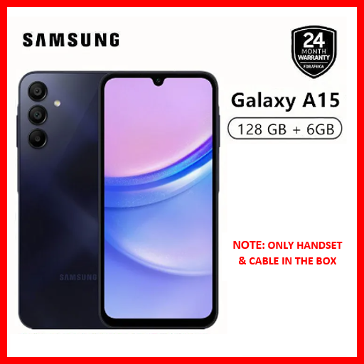 {ANNIVERSARY OFFER} New Samsung Galaxy A15 128GB + 6GB RAM 50MP Triple Camera Mediatek Helio G99 6.5" 90Hz Display Android 14 5000mAh 25W Type-C Charge Smart Phones