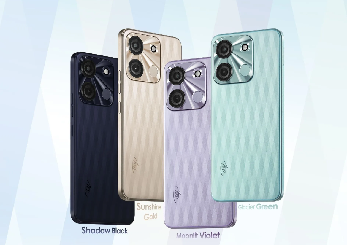Itel A60s Phone 128GB+8(4+4) GB RAM Dual SIM 13MP Camera 5000mAh 6.6 Inch HD + Waterdrop Full Screen Phone Fingerprint and Face Unlock Smart Phones