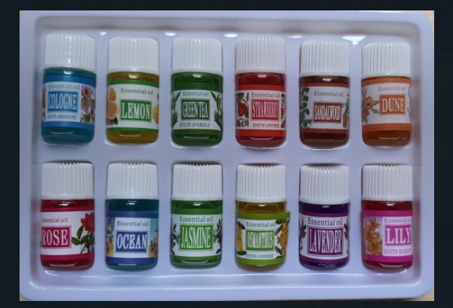 12pcs Water Soluble Essential Oils For Humidifier, a Set of Body Beauty Essential Oil Water Soluble Aromatherapy Oil For Humidifier Multicolor 3ml