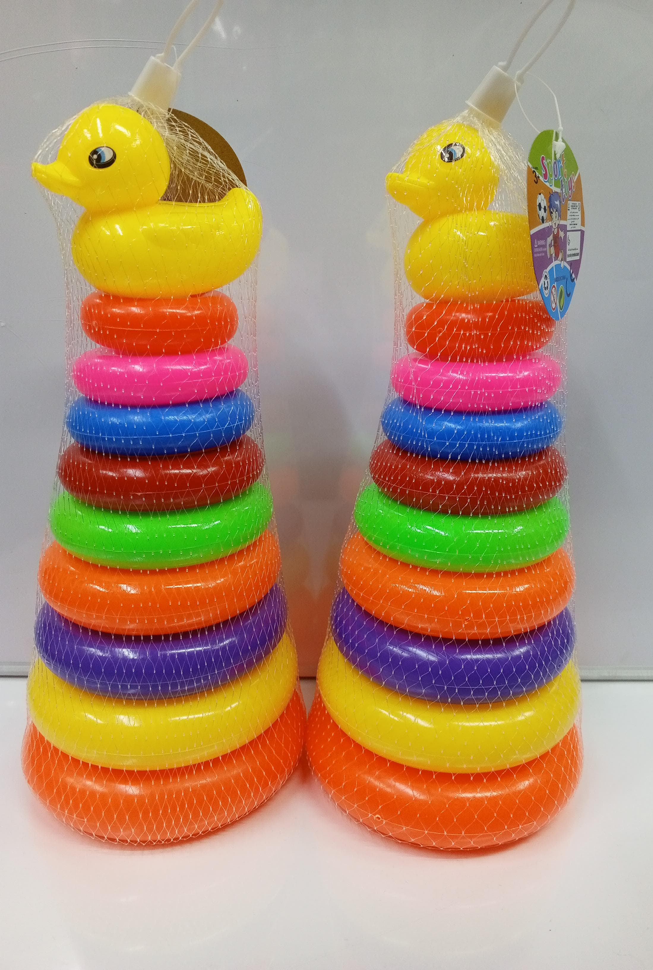 Generic Kids Colour Ful Plastic Tower Stacking Rings Educational Toy,Each of the rainbow rings can be taken down and played alone, and you can also play interactive games with other children.