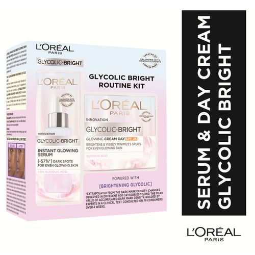 L'Oreal Paris Glycolic Bright -Serum + Day Cream Routine Kit