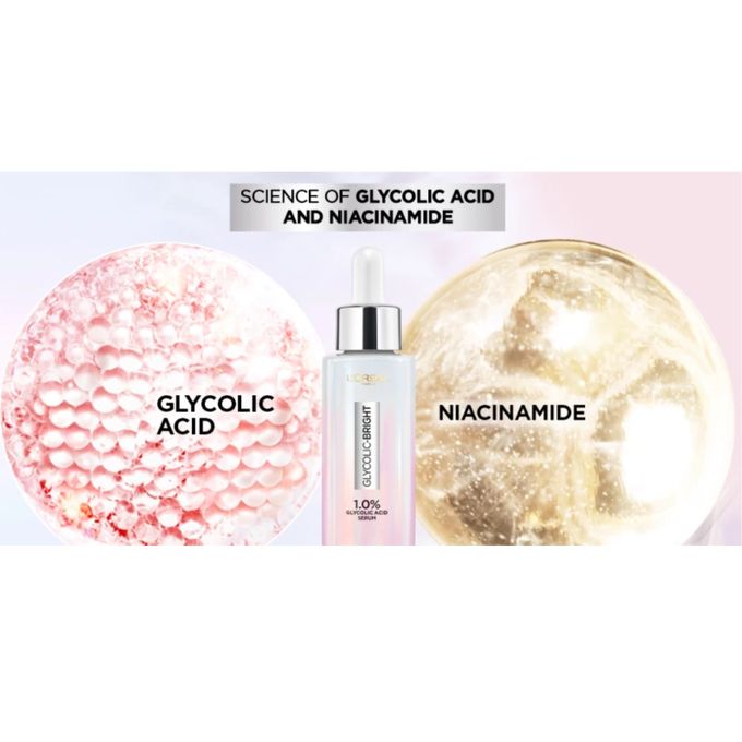 【Clearance Sale】L'Oreal Paris GlycolicBright  Acid Serum 30ml
