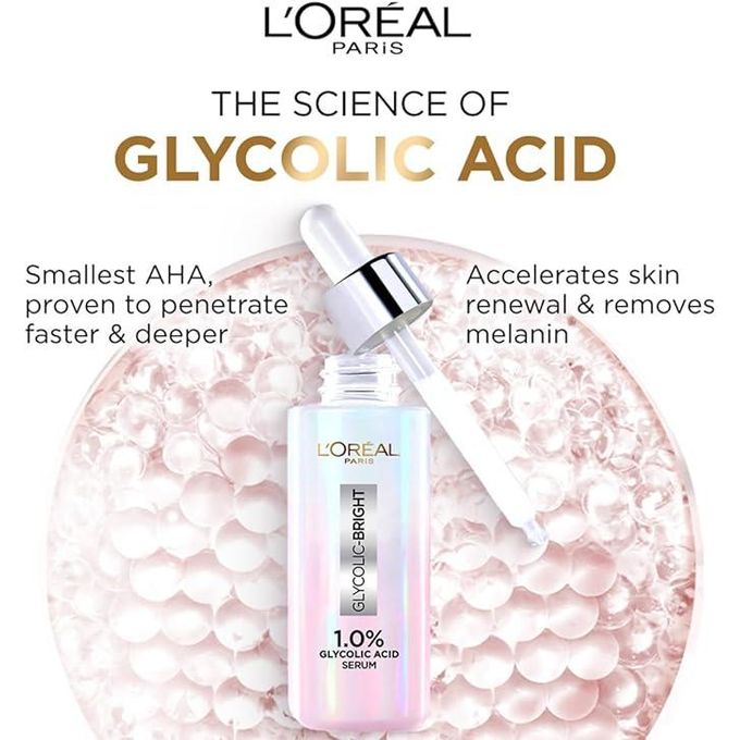 【Clearance Sale】L'Oreal Paris GlycolicBright  Acid Serum 30ml