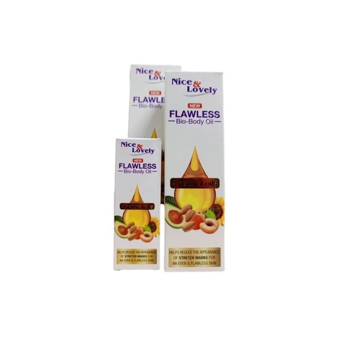 [Limited Offer]  Nice & Lovely Flawless Bio-Body Oil For Stretch Marks & Contains 4 Natural Oils.