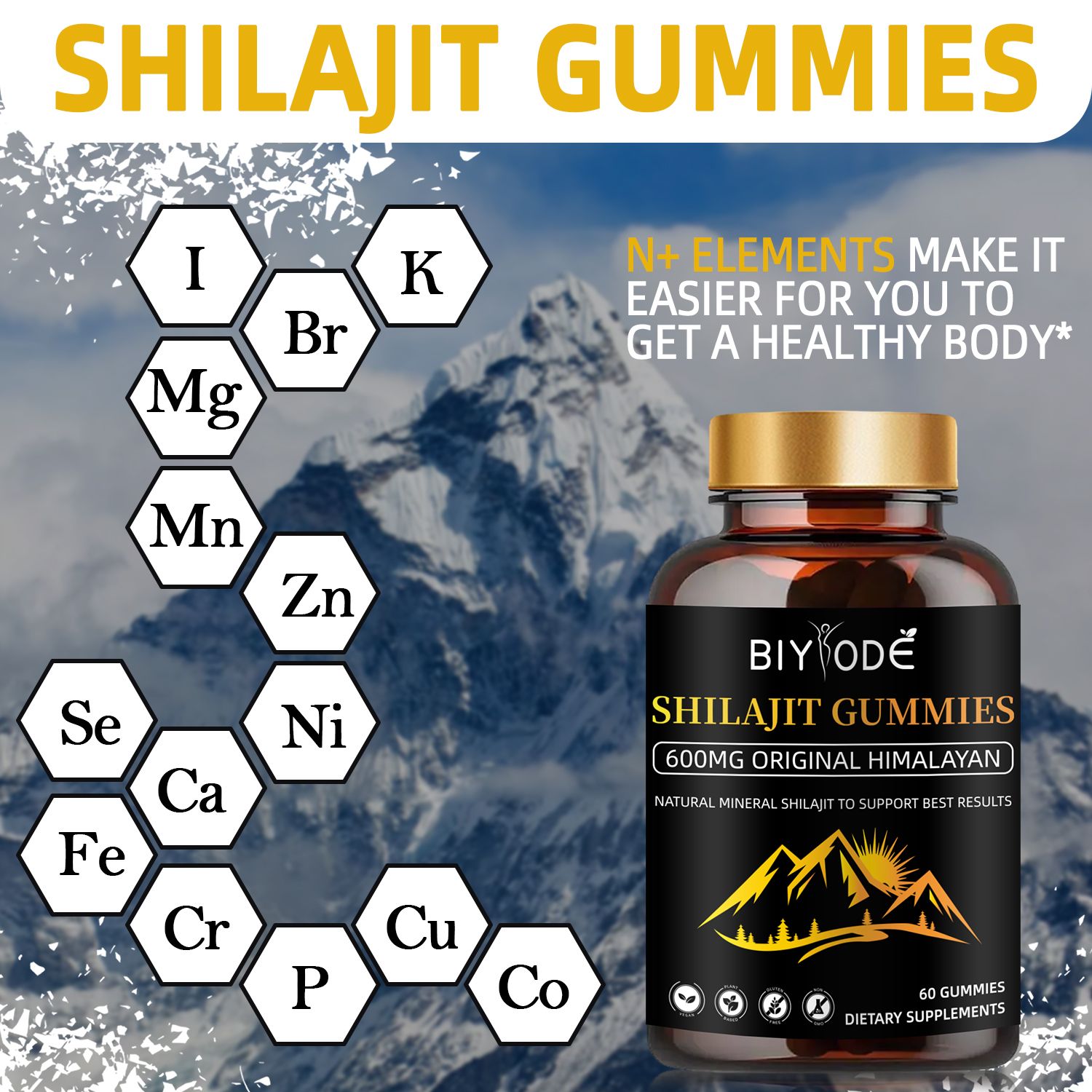 SHILAJIT GUMMIES,600MG ORIGINAL HIMALAYAN, METABOLISMe,STRESS RELIEF,NATURAL MINERAL SHILAJIT TO SUPPORT BEST RESULTS