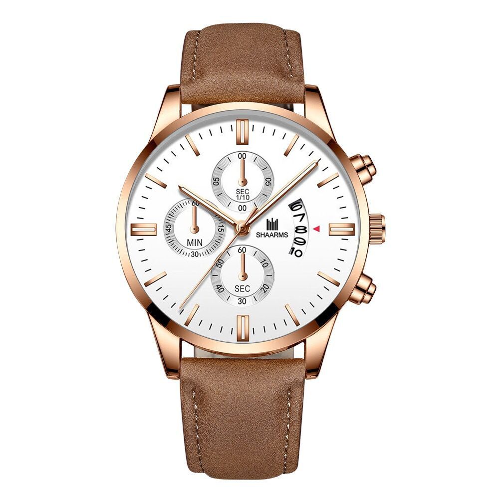 Men Watch leather straps Stainless Steel Good Quartz Luxury Man Wristwatch Waterproof Watches Fashion Business Quartz Analog Male Watch