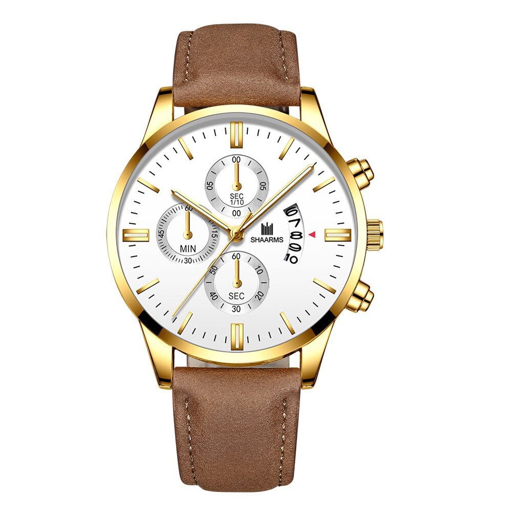 Men Watch leather straps Stainless Steel Good Quartz Luxury Man Wristwatch Waterproof Watches Fashion Business Quartz Analog Male Watch
