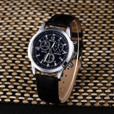 Men Leather Watch Man Luxury Quartz Stainless Steel Wrist Watches Mens Wristwatch For Male Fashion Quartz Analog Valentine Gift Black Black One Size