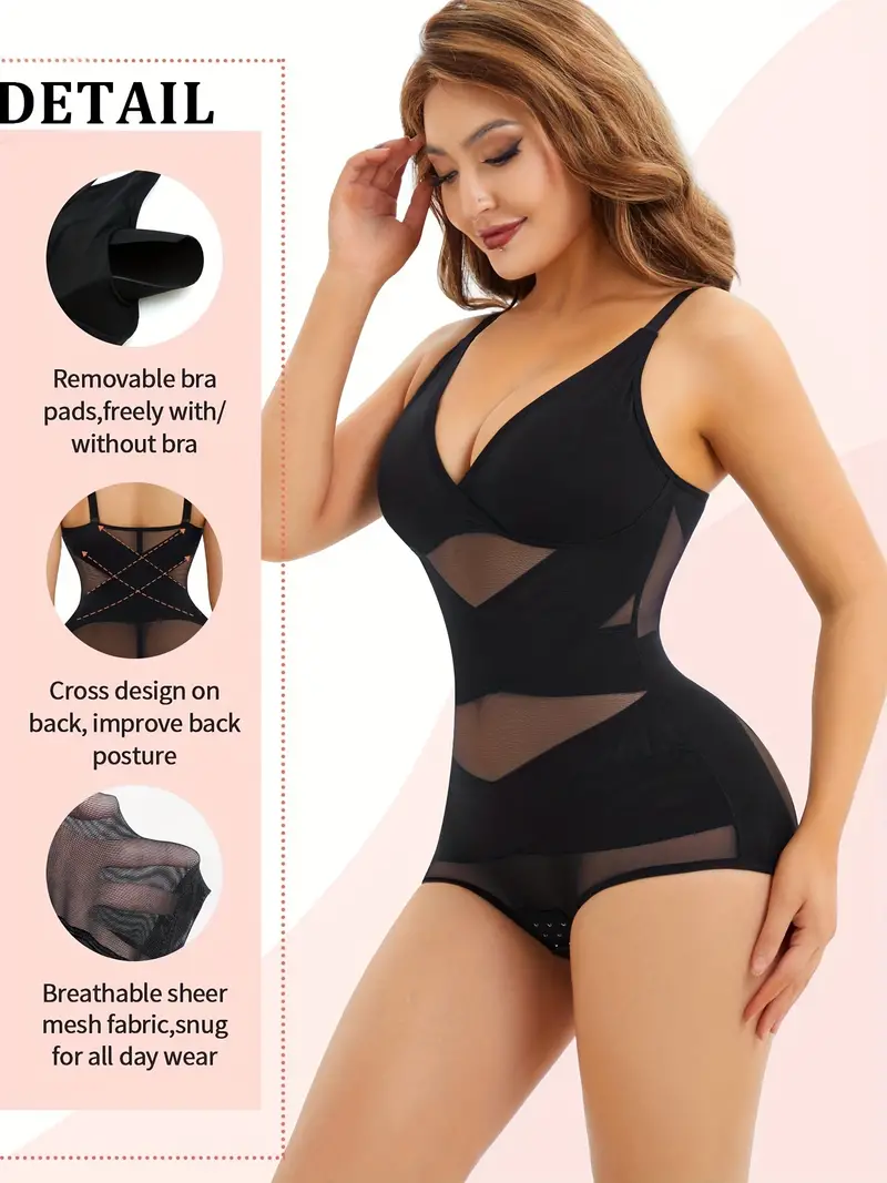 Junlan Shaping Bodysuit, Deep V Tummy Control Butt Lifting Body Shaper, Women's Underwear & Shapewear