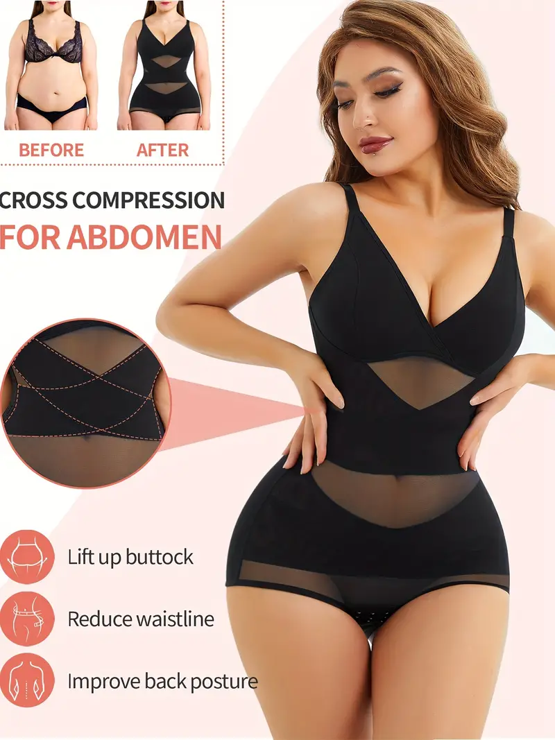 Junlan Shaping Bodysuit, Deep V Tummy Control Butt Lifting Body Shaper, Women's Underwear & Shapewear