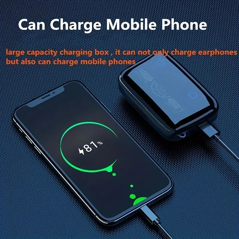 Wireless Headphones, LED Power Display Do Not Need To Worry About Power, Sound Quality Is Clear, Lasting