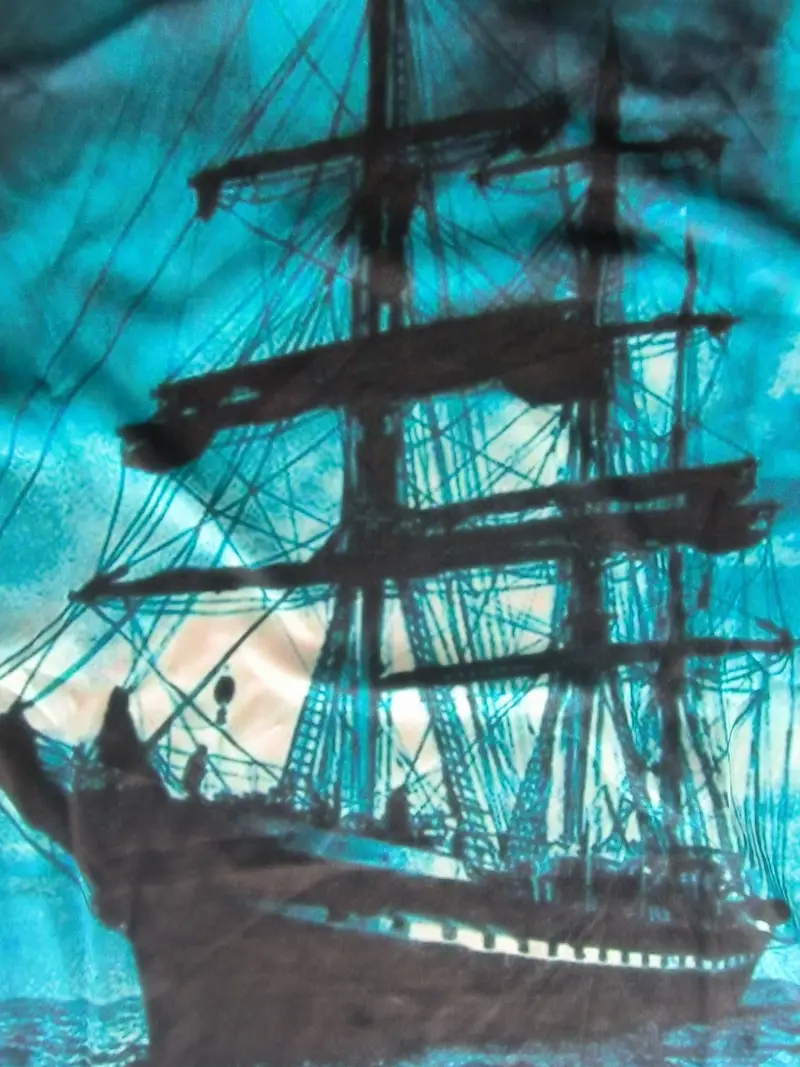 Sailing Ship Print, Men's Graphic Design Crew Neck Novel T-shirt, Casual Comfy Tees Tshirts For Summer, Men's Clothing Tops For Daily Vacation Resorts