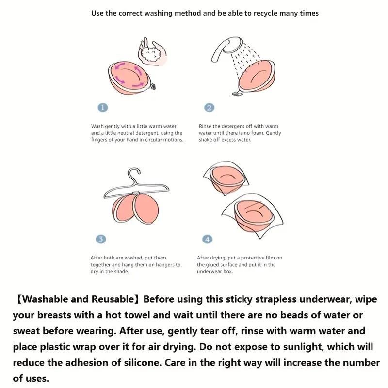 Invisible Stick-On Lift Bra, Strapless & Seamless Front Buckle Push Up Bra, Women's Lingerie & Underwear Accessories Temu