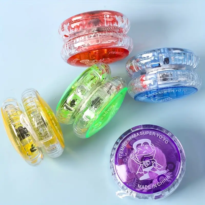 3pcs Luminous Yo-yo Balls, Pull Line Yo-yo Balls, Bright Colors, Easy To Play, Luminous Yo-yo Balls, Colorful Variety, Random Colors Christmas, Halloween, Thanksgiving Gifts