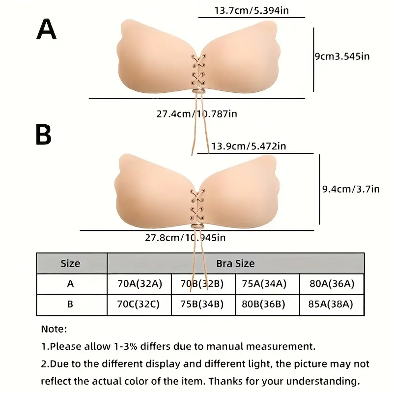 Lifting Stick-On Nipple Covers, Strapless Invisible Push Up Nipple Pasties, Women's Lingerie & Underwear Accessories