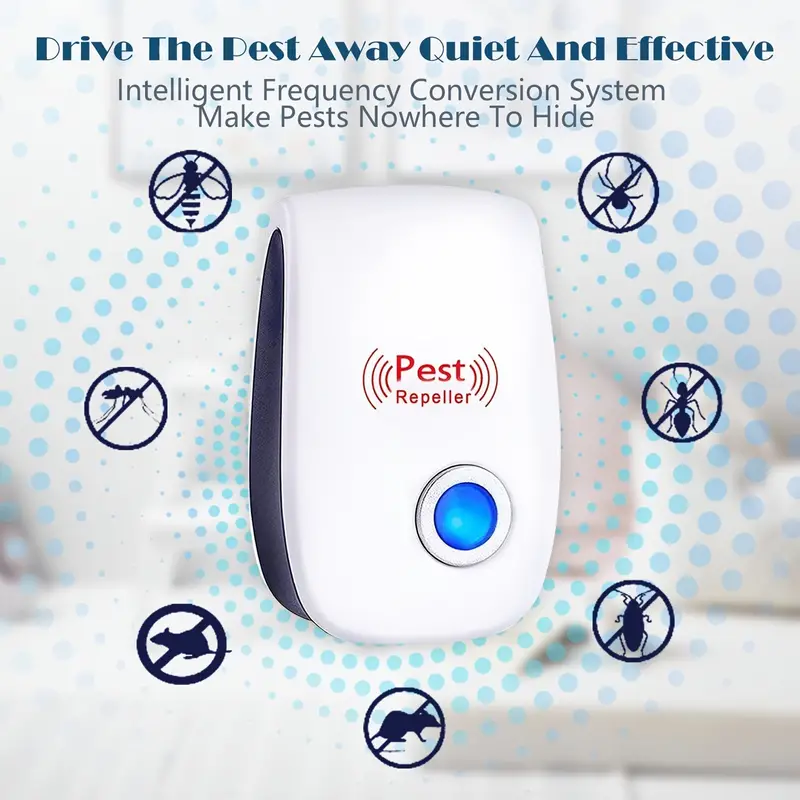 Ultrasonic Pest Repeller - Effective Indoor Pest Control For Home, Kitchen, Office, Hotel, And Warehouse - Mosquito And Rat Repellent