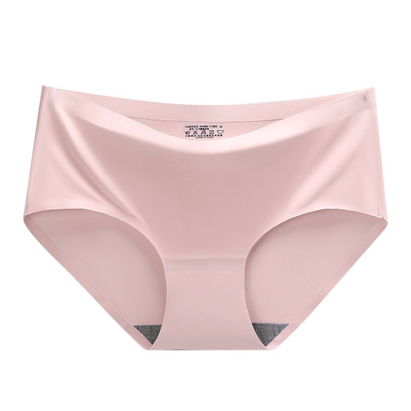 4 Pairs Underwear Non-trace Cotton Midwaist briefs Women Anti-bacterial Breathable Comfortable Sexy 4pcs--random