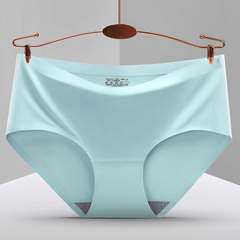 4 Pairs Underwear Non-trace Cotton Midwaist briefs Women Anti-bacterial Breathable Comfortable Sexy 4pcs--random