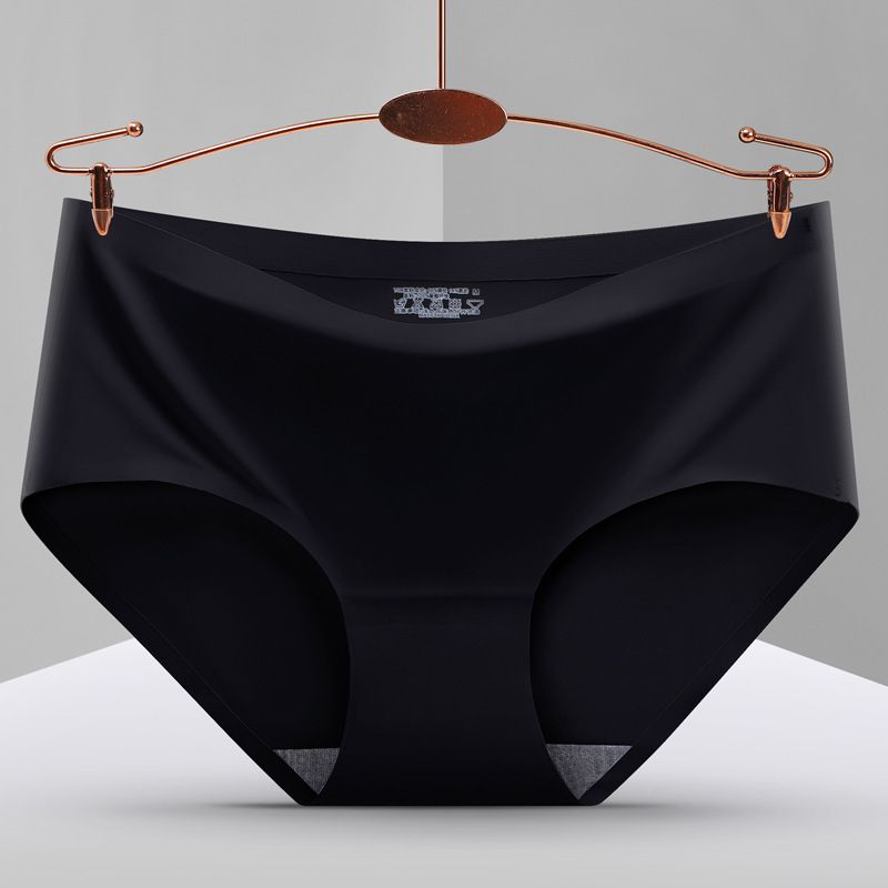 4 Pairs Underwear Non-trace Cotton Midwaist briefs Women Anti-bacterial Breathable Comfortable Sexy 4pcs--random