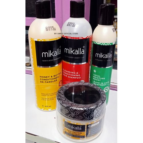 Mikalla Shampoo+Conditioner+LeaveIn+Hair Protein Treatment