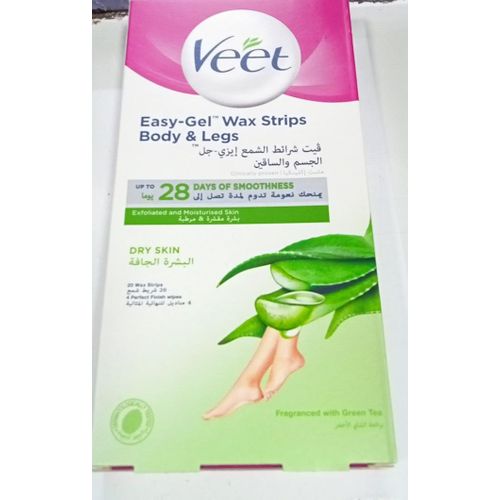 Veet Easy Gel Wax Strips Body & Legs Dry Skin